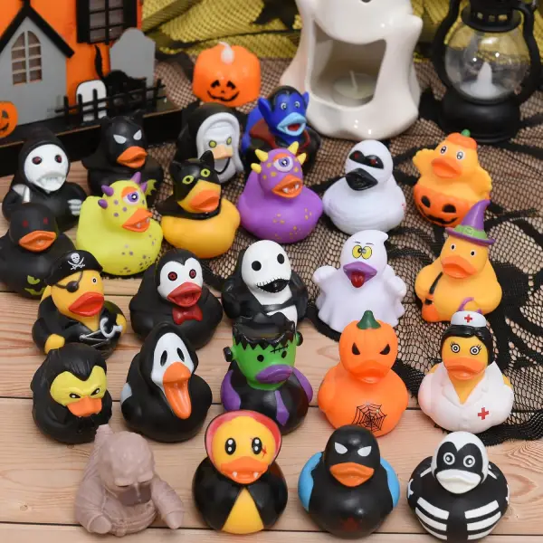 24 PCS Rubber Ducks Assorted Halloween Duckies